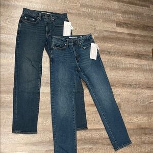 Dark and Medium Wash Jeans Set